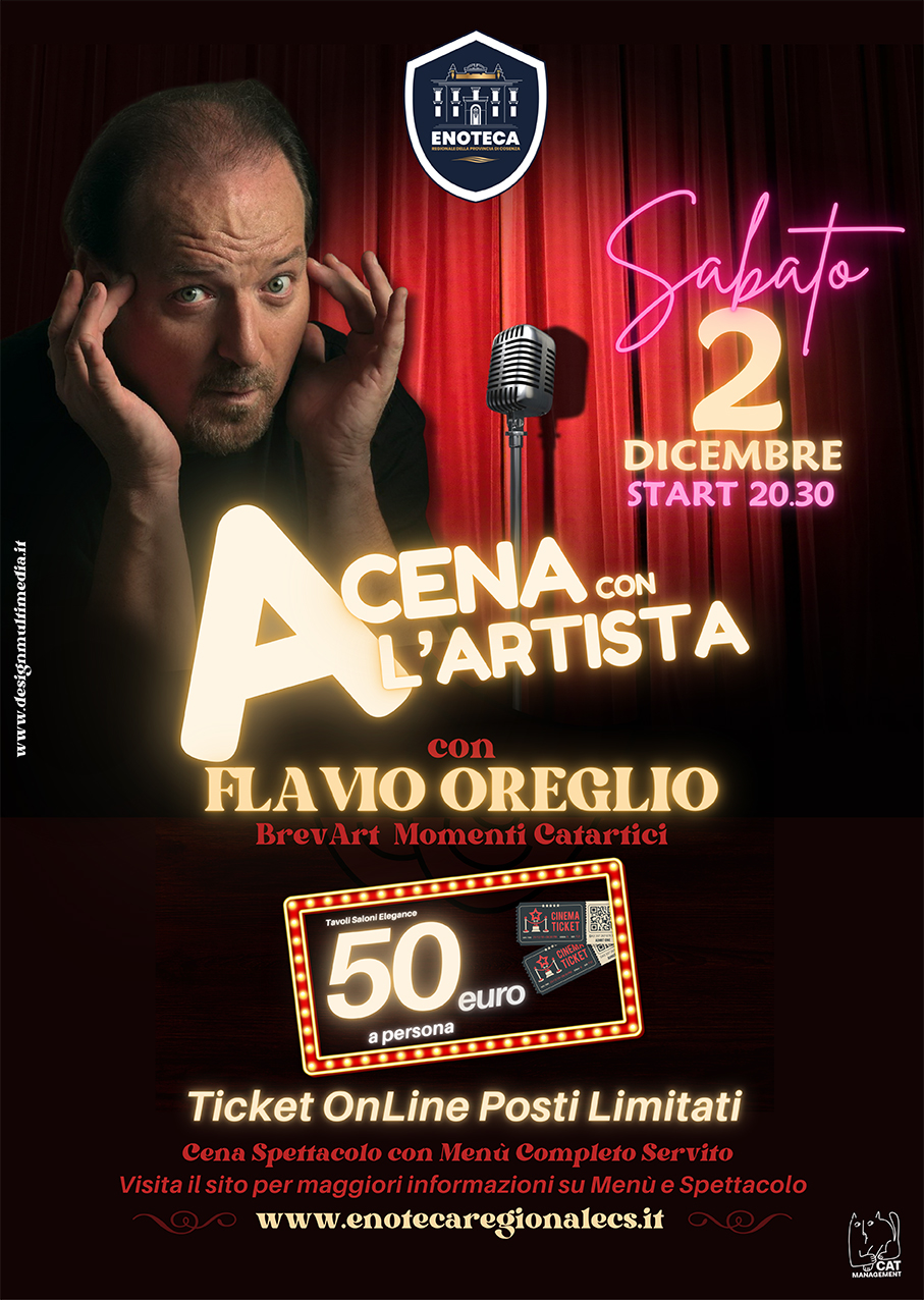 A Cena con l’Artista FLAVIO OREGLIO